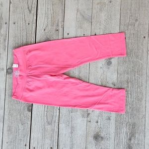 NWT Justice Pink Athletic Stretchy Casual Capri Pants Legging Size 10